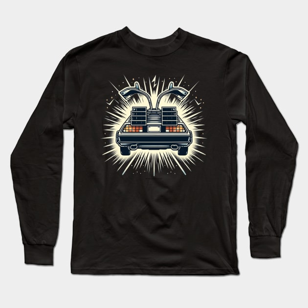 The Delorean Long Sleeve T-Shirt by Shawn's Domain